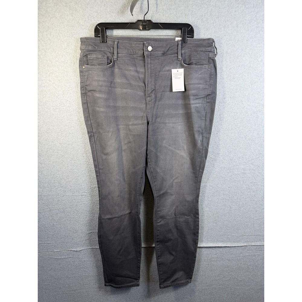 Nine‎ West Jeans Womens 18 Gray High Rise Skinny Sculpting Stretch Denim Pants
